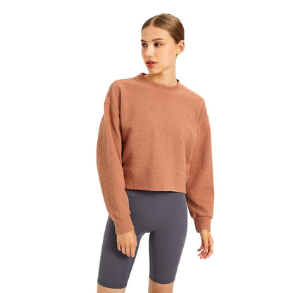 NWT Women Workout Sport Hoodies Comfortable Training Fitness Skin Friendly Leisure Sweatshirts Pullover with Pocket