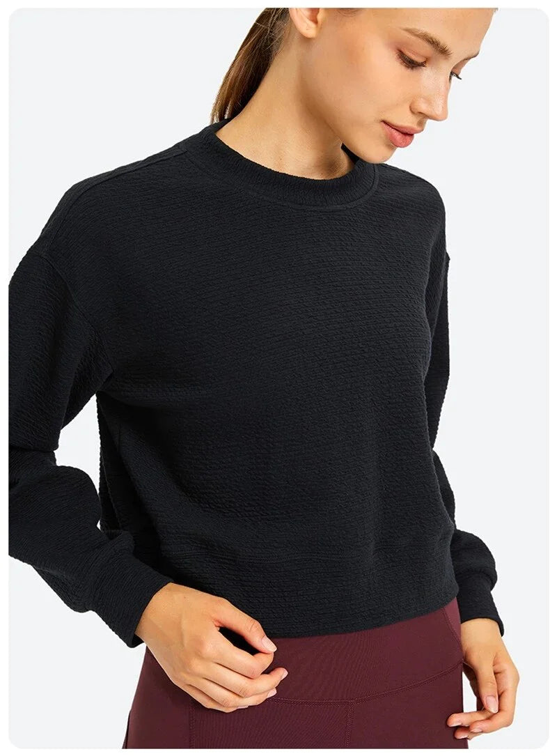 NWT Women Workout Sport Hoodies Comfortable Training Fitness Skin Friendly Leisure Sweatshirts Pullover with Pocket