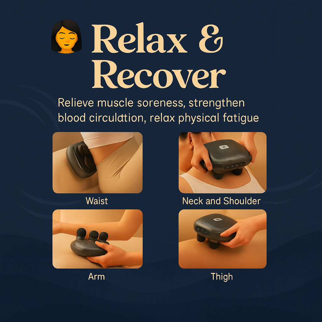 PulseTech Pro™ Muscle Therapy Device High Frequency Back Waist Massage Machine Six-head Body Shoulder Professional Fascia Massage Gun