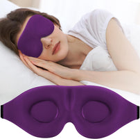 Sleep Mask for Side Sleeper, Light Blocking Sleeping Eye Mask for Women Men, 3D Contoured Cup Night Blindfold, Luxury Eye Cover Eyeshade with Adjustable Strap for Travel, Nap, Purple